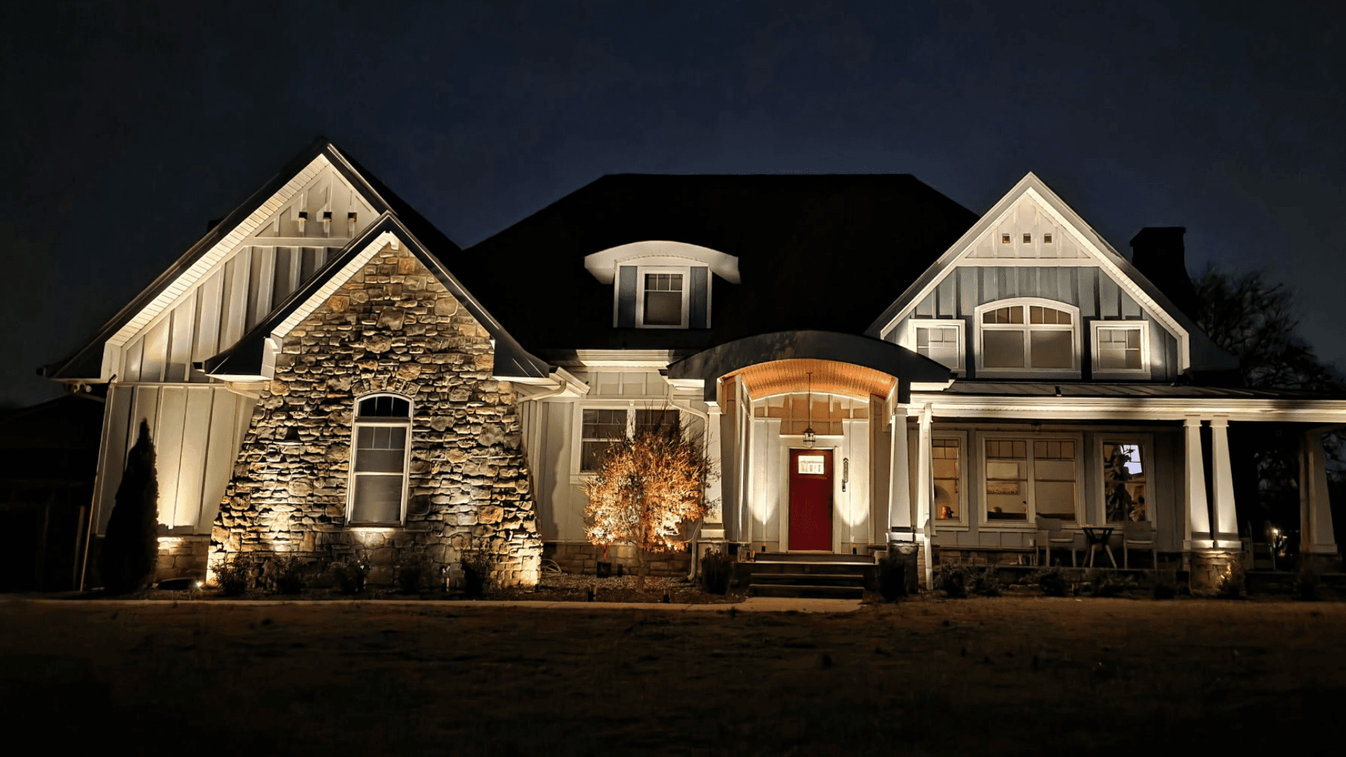 Tennessee Home with landscape lighting